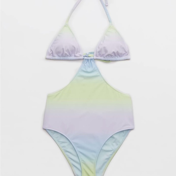 Aerie Cut Out String One Piece Swimsuit NWT - Picture 3 of 8